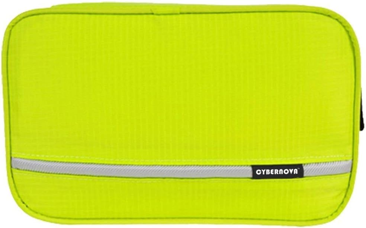 CYBERNOVA Multi-Functional Waterproof Compact Hanging Cosmetic Travel Bag Toilet Bag Toiletry Bag Washbag Organizer Kits/Cosmetic Pouch/Personal Care Hygiene Purse (Yellow-Greeen) image number 1