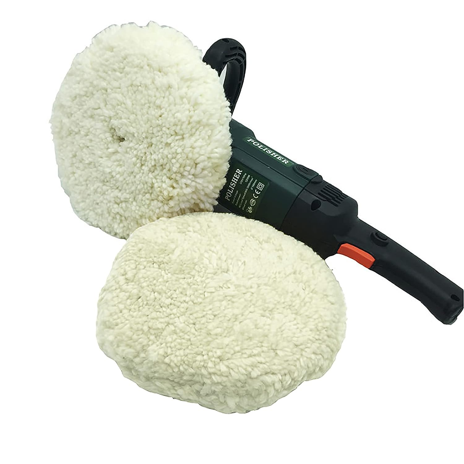 Fasmov 3 Pack Wool Polishing Pad 7" Wool Hook & Loop Grip Buffing Pad for Compound Cutting & Polishing image number 3