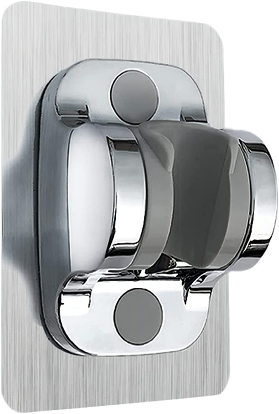 DASITON Large Wall Mount Strong Adhesive Waterproof Handheld Shower Holder,Shower Head Holder,For Rv Shower Kids Shower Bathroom Shower(Silver 2P)