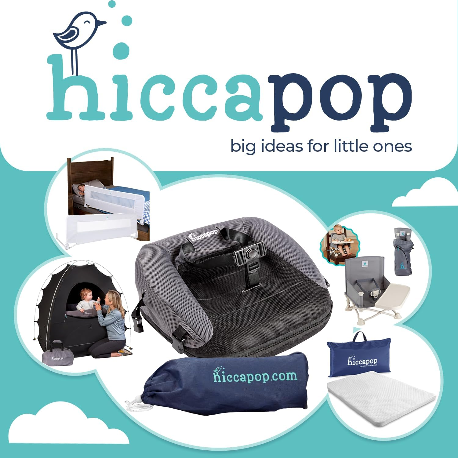 Hiccapop Neoboost Inflatable Toddler Booster Seat for Dining Table &ndash; Portable, Quick-Inflate Design &ndash; Anti-Slip Base, Secure Straps, Easy-Clean &ndash; Perfect for Home & Travel image number 4