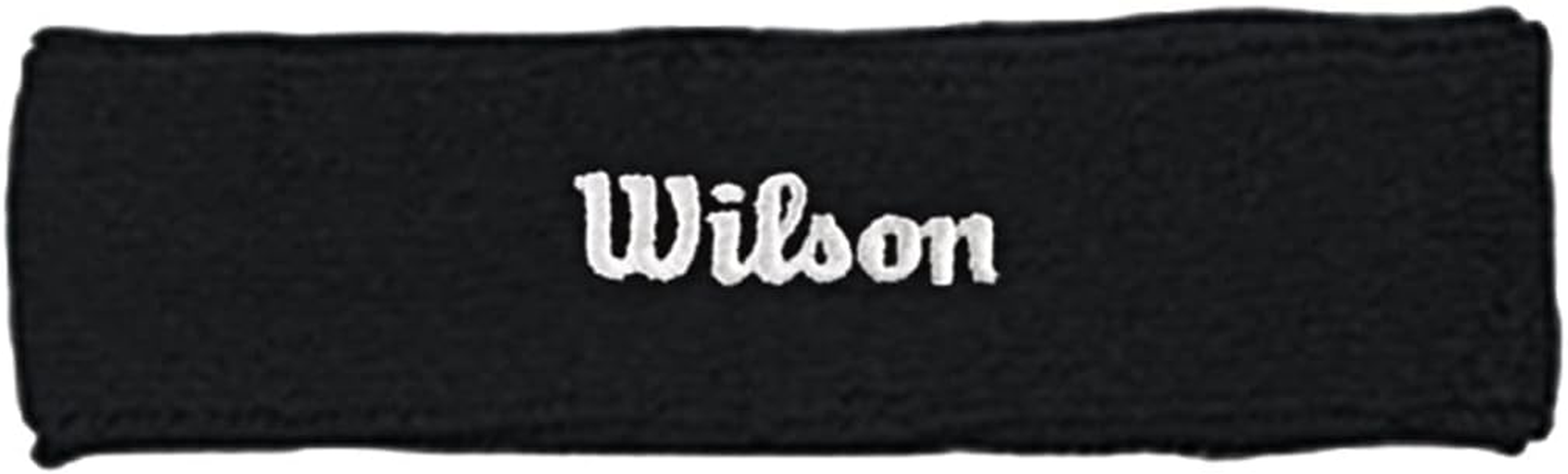 Wilson Unisex Adult French Terry Knit Headband, Black, One Size