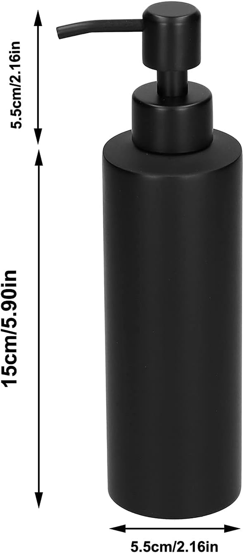 Gsycle Soap Dispenser, 350Ml Matte Black Stainless Steel Soap Dispenser Slim Soap Dispenser Liquid Hand Soap Dispenser for Bathroom Sink Countertop image number 1