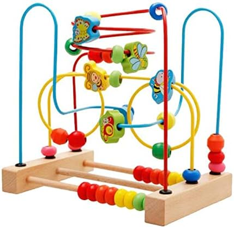 Wooden Baby Math Toy Circles Bead Abacus Maze Montessori Educational Toy image number 4