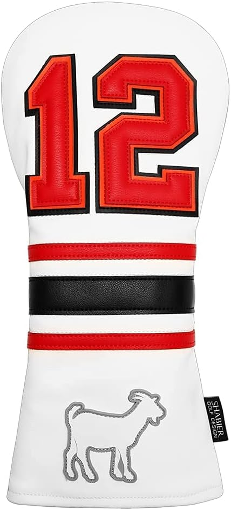 SHABIER Golf Sports Style Golf Wood Club Headcover Driver Cover for Taylormade M5 M6 Driver - Black 24 image number 7