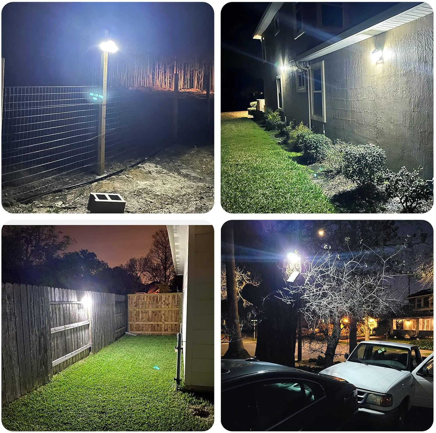 Harloon Solar Outdoor Lights 208LED 2500LM 3600Mah Security Lights, 3 Heads Motion Sensor Lights, IP65 Waterproof, 270&deg; Wide Angle Flood Wall Lights with 4 Modes image number 1