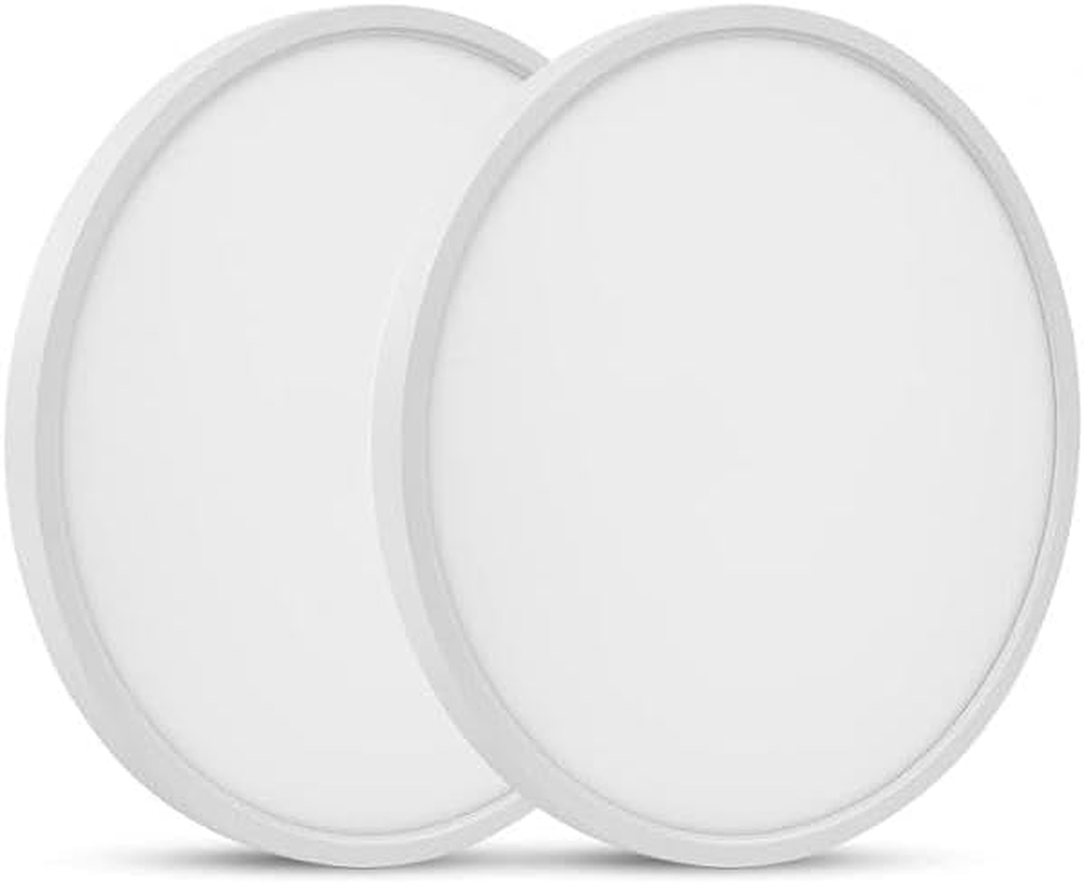 Flush Mount Ceiling Light 24W Daylight 6500K - Ultra-Thin 2.5Cm 2400Lm, Pack of 2 image number 5