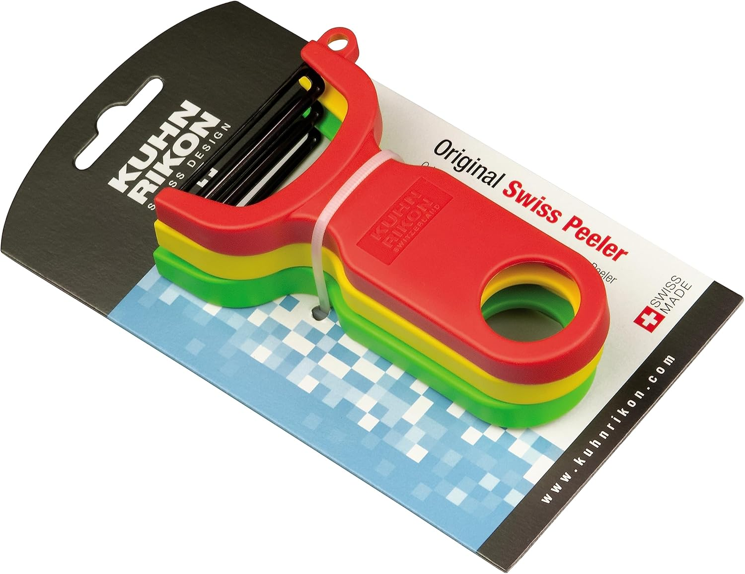 KUHN RIKON 2784 Original Swiss Peeler 3-Pack Red/Green/Yellow image number 6