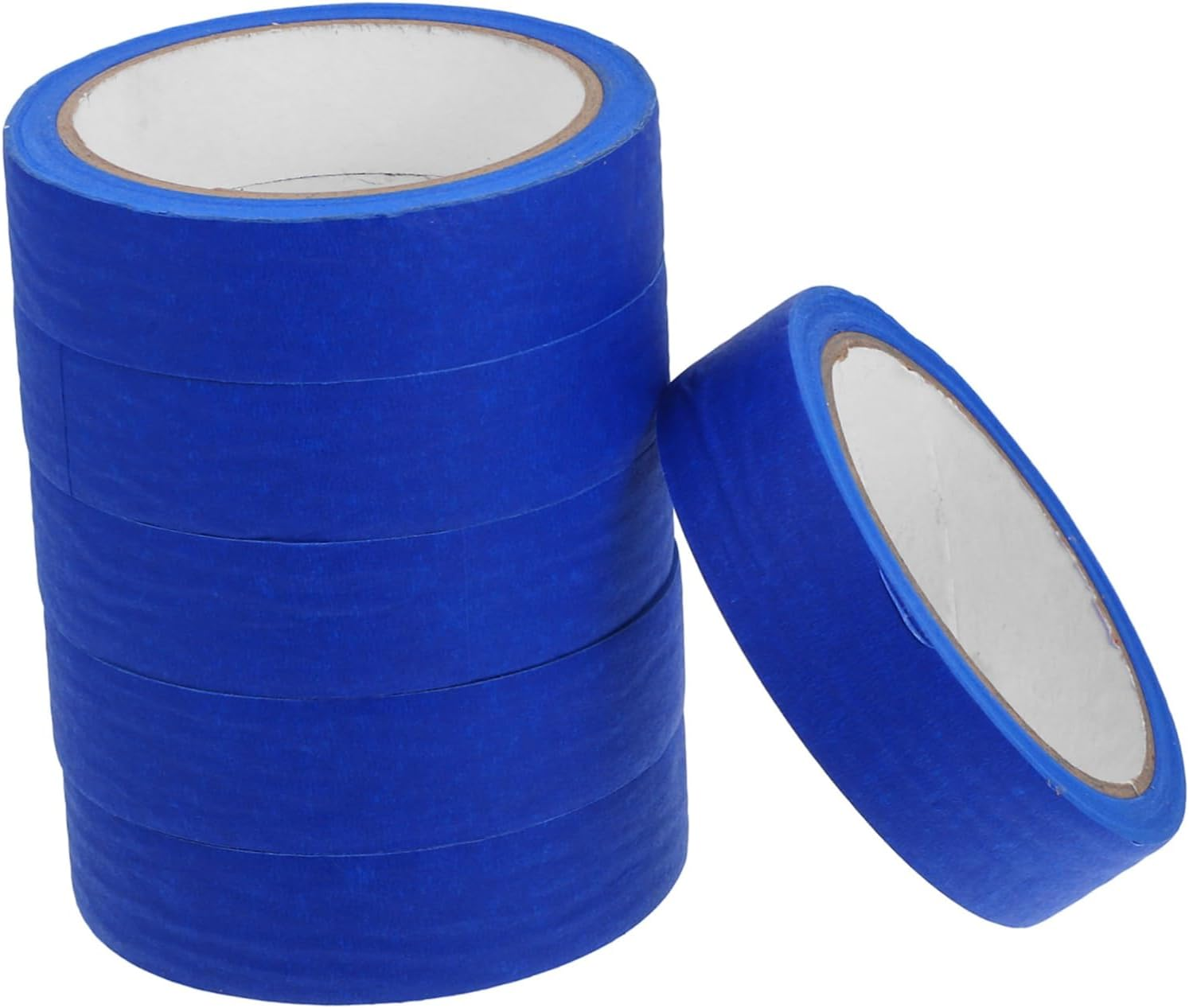 Flexible Crepe Paper Masking Tape 6 Rolls Painters Tape Adhesive Writable Surface Wall Painting image number 3