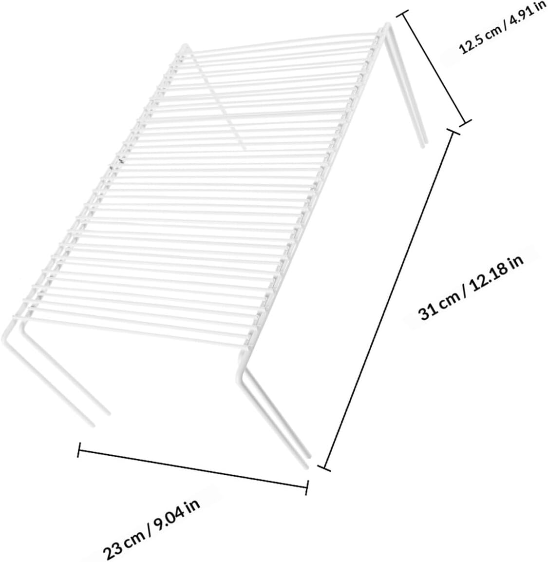 VOSAREA Expandable White Metal Kitchen Spice Rack, Retractable Wire Shelf Organizer for Cabinet and Countertop Storage, Telescopic Kitchen Cabinet Shelf for Seasoning and Utensils image number 4