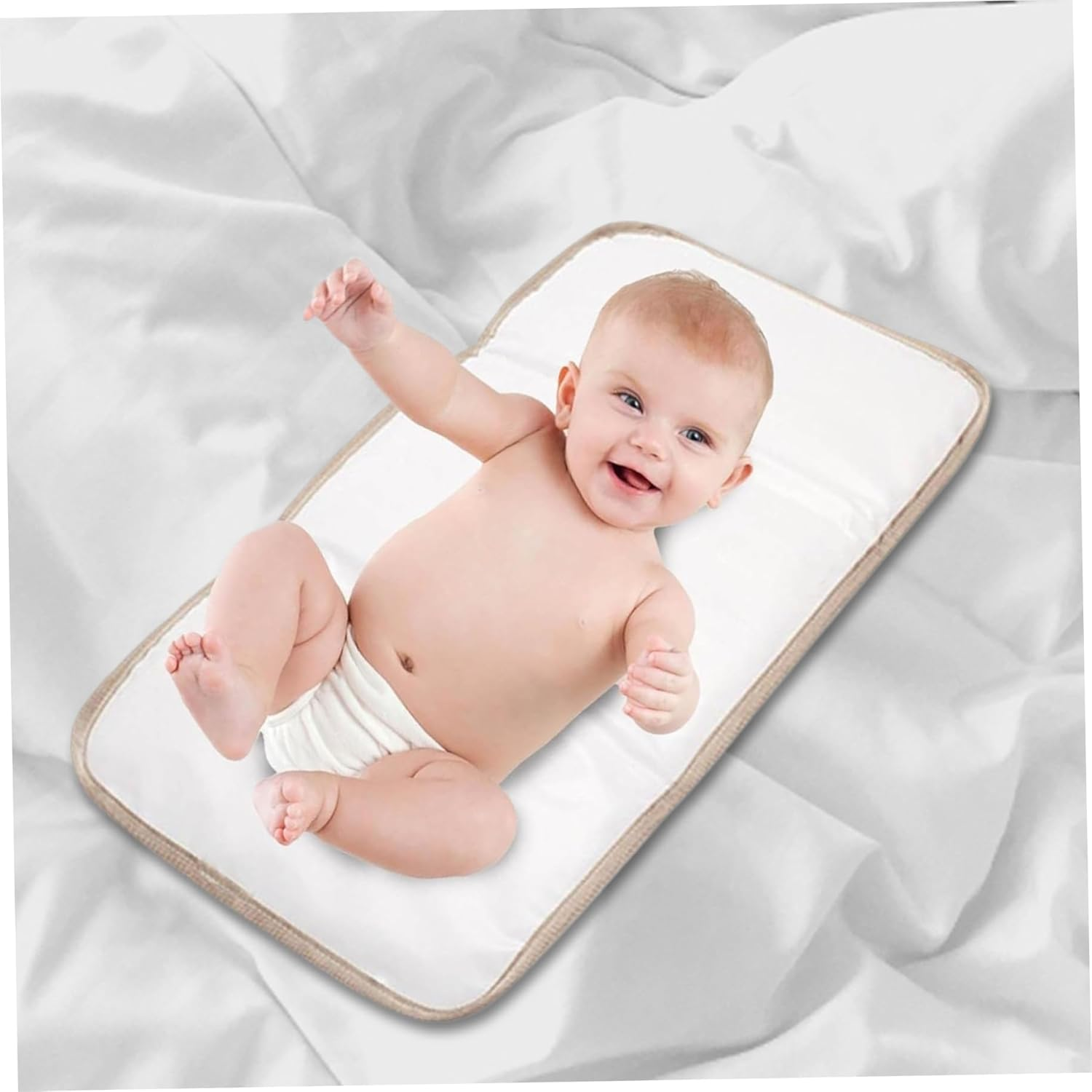 Full Body Portable Changing Pad, Baby Diaper Changing Mat Made Easy to Wipe Changing Pad for Travel or at Home Use, Lightweight and Foldable Mat That Perfectly Fits into Any Diaper Bag (Pink) - Black image number 5