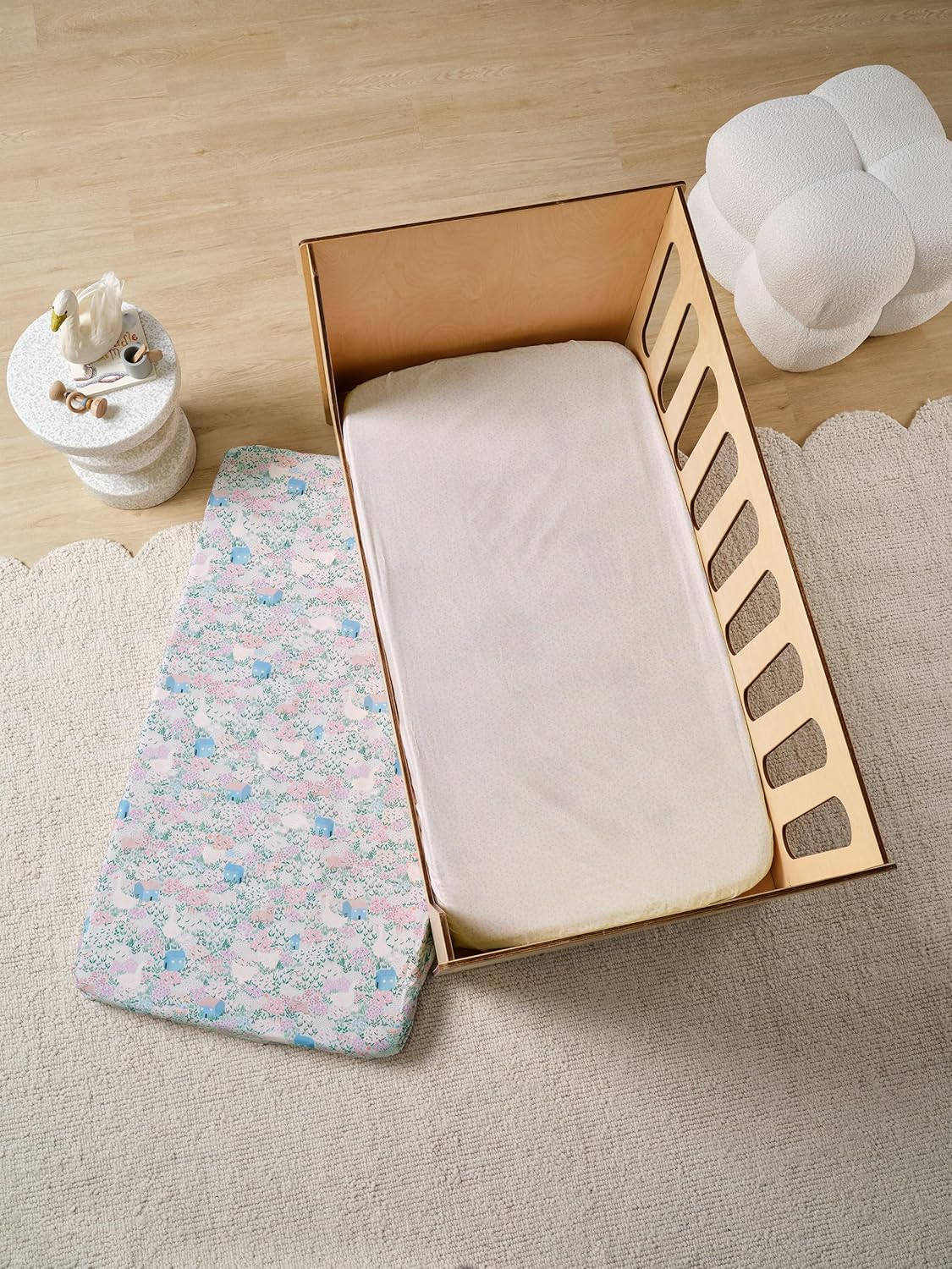 Linen House Kids Lottie Cotton Percale Cot Fitted Sheet 2-Piece Set