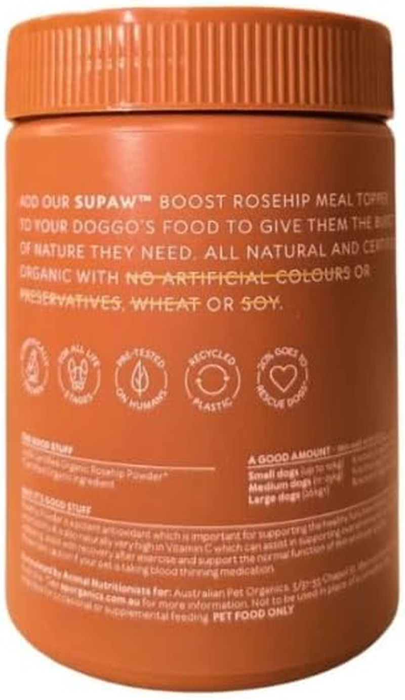 SUPAW&trade; by Australian Pet Organics Certified Organic Rosehip Powdered Dog Supplement 280G image number 4