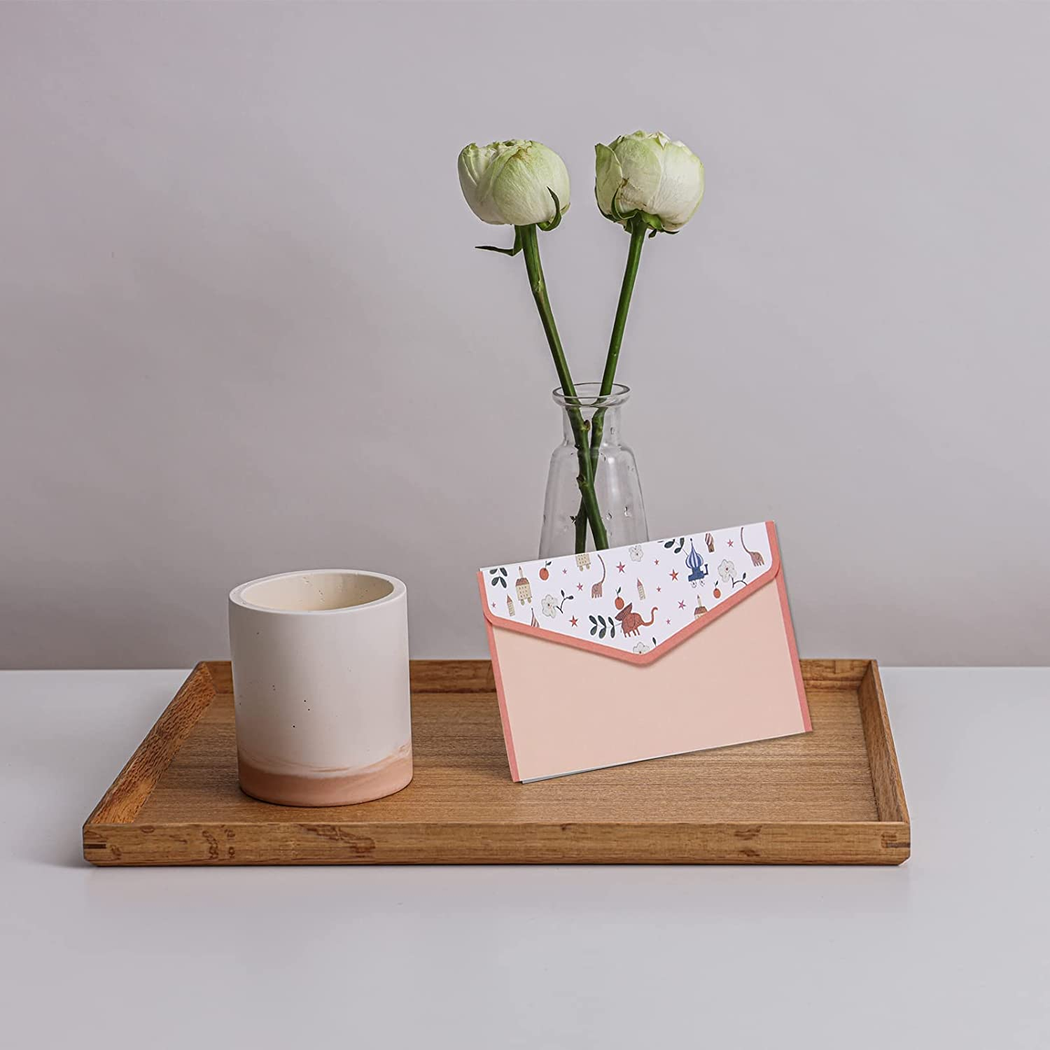 72Pcs Stationery Paper and Envelopes Set Contain 48Pcs Letter Paper 24Pcs Envelopes Double Sided Floral Design Lined Stationary Set for Writing Letters Poem Office School Supplies