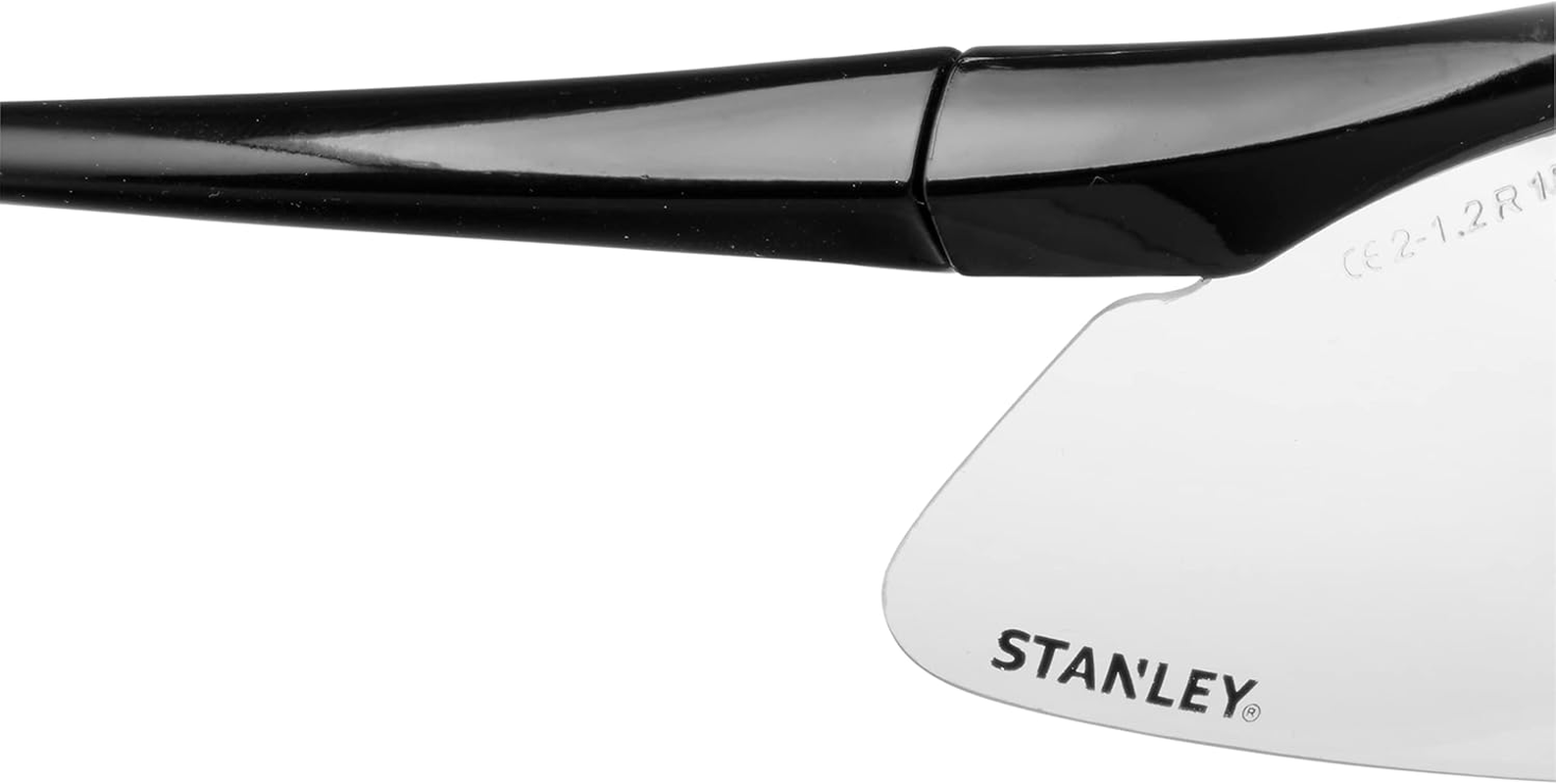 Stanley Clear Lens Half Frame Safety Glasses - Clear Safety Glasses for Men and Women - Transparent with UV Protection Glasses - Rubber Tipped No-Slip Design image number 5