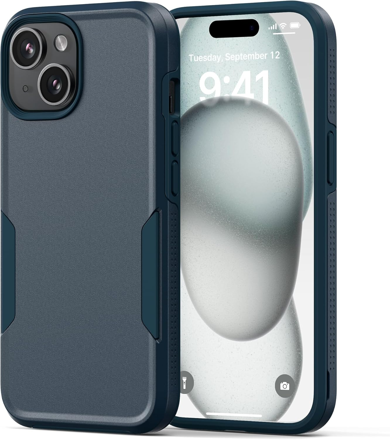 NTG【2023 New Designed for Iphone 15 Case, Heavy-Duty Tough Slim Shockproof [Military Grade Protection] Phone Case for Iphone 15 (6.1 Inch), Black