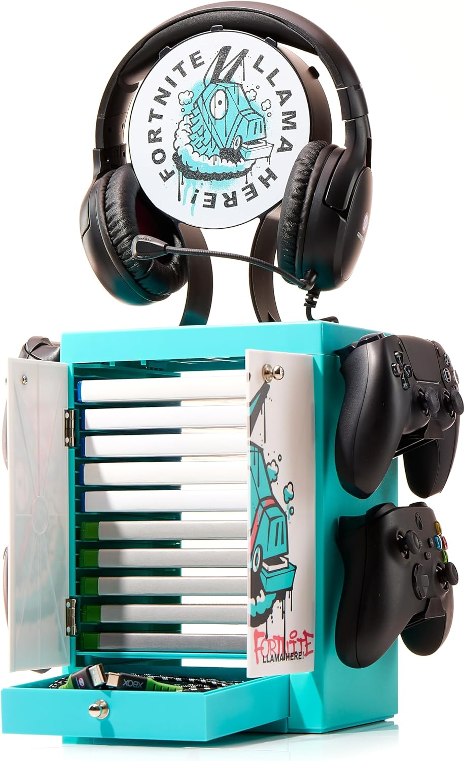 Numskull Official  Gaming Locker Controller Holder & Headset Stand for PS5, Xbox Series X|S and Nintendo Switch - Fortnite image number 3