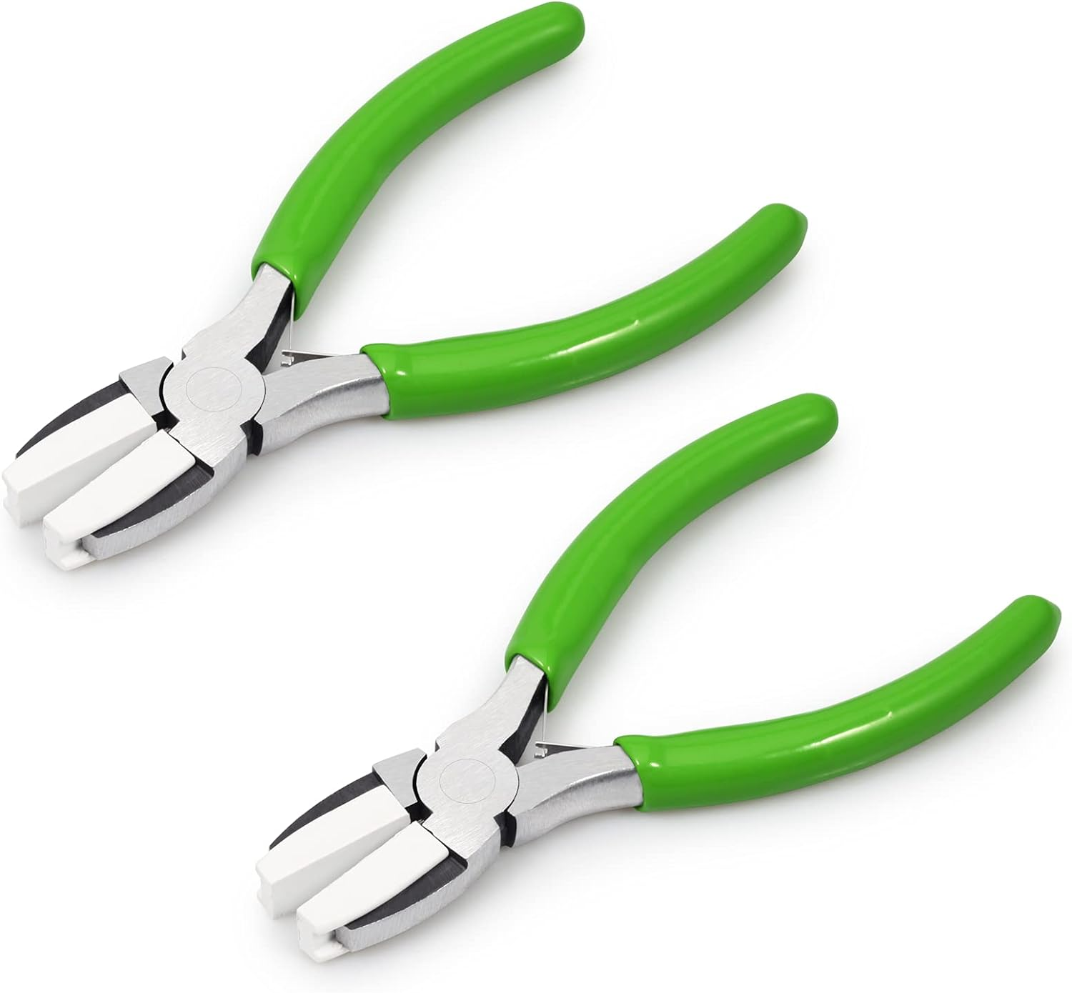 5" Double Nylon Jaw Flat Nose Pliers - Mini Precision Wire Looping and Bending Pliers for Jewelry Making, Handmade DIY Hobby Projects (2 Pieces) image number 4
