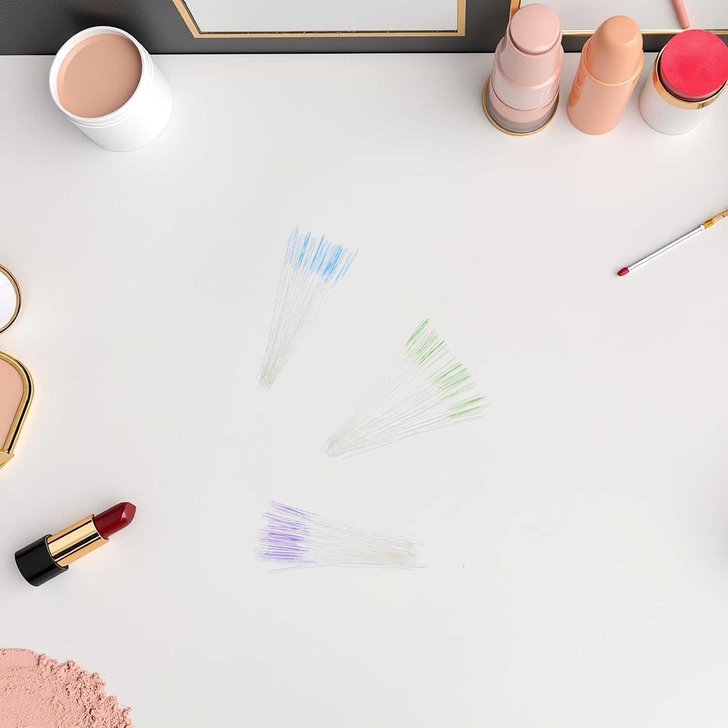 BCOATH 180Pcs Ear Piercing Hole Cleaners Disposable Flexible Cleaning Threads for Ear Care Aftercare Tubes Green Purple Pink Elastic and Gentle for Women Men image number 2