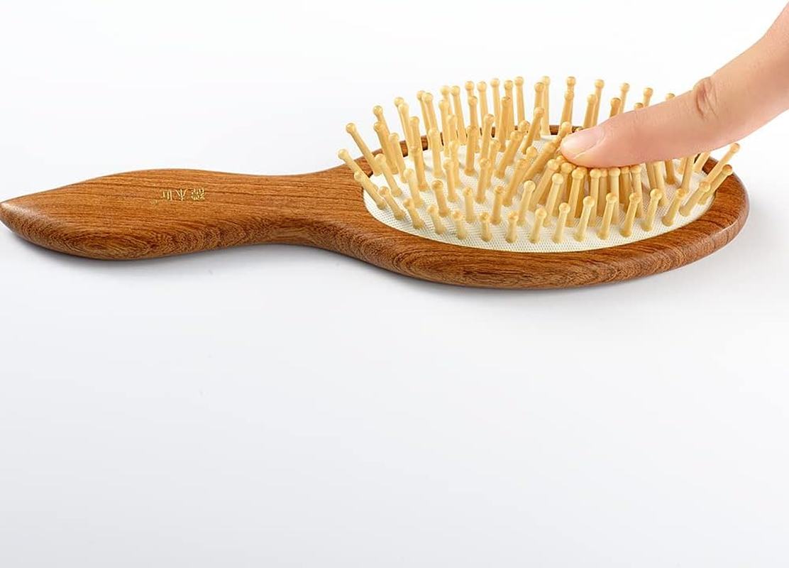TAN MUJIANG Hair Brush Iroko Wood Scalp Massage YM image number 1