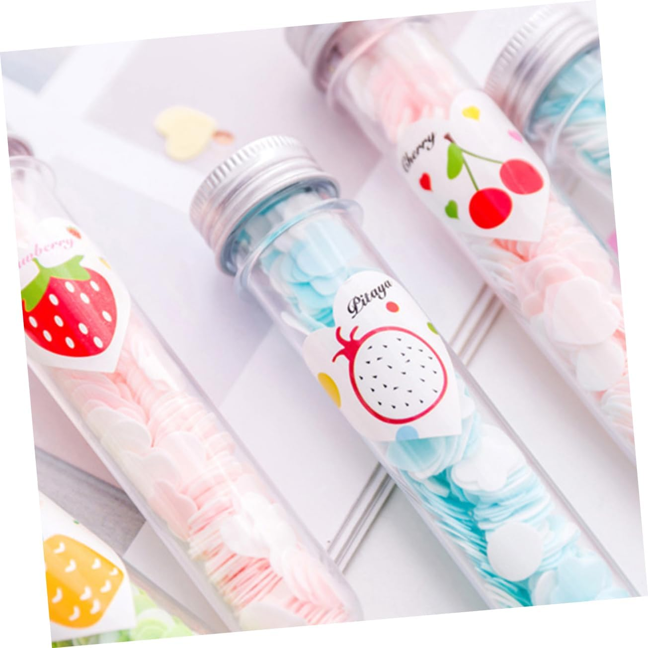TOBBOMEY 12Pcs Portable Soap Sheets Hand Bath Mini Slice Sheets Disposable Soap Flakes for Travel Safe Random Pattern image number 4
