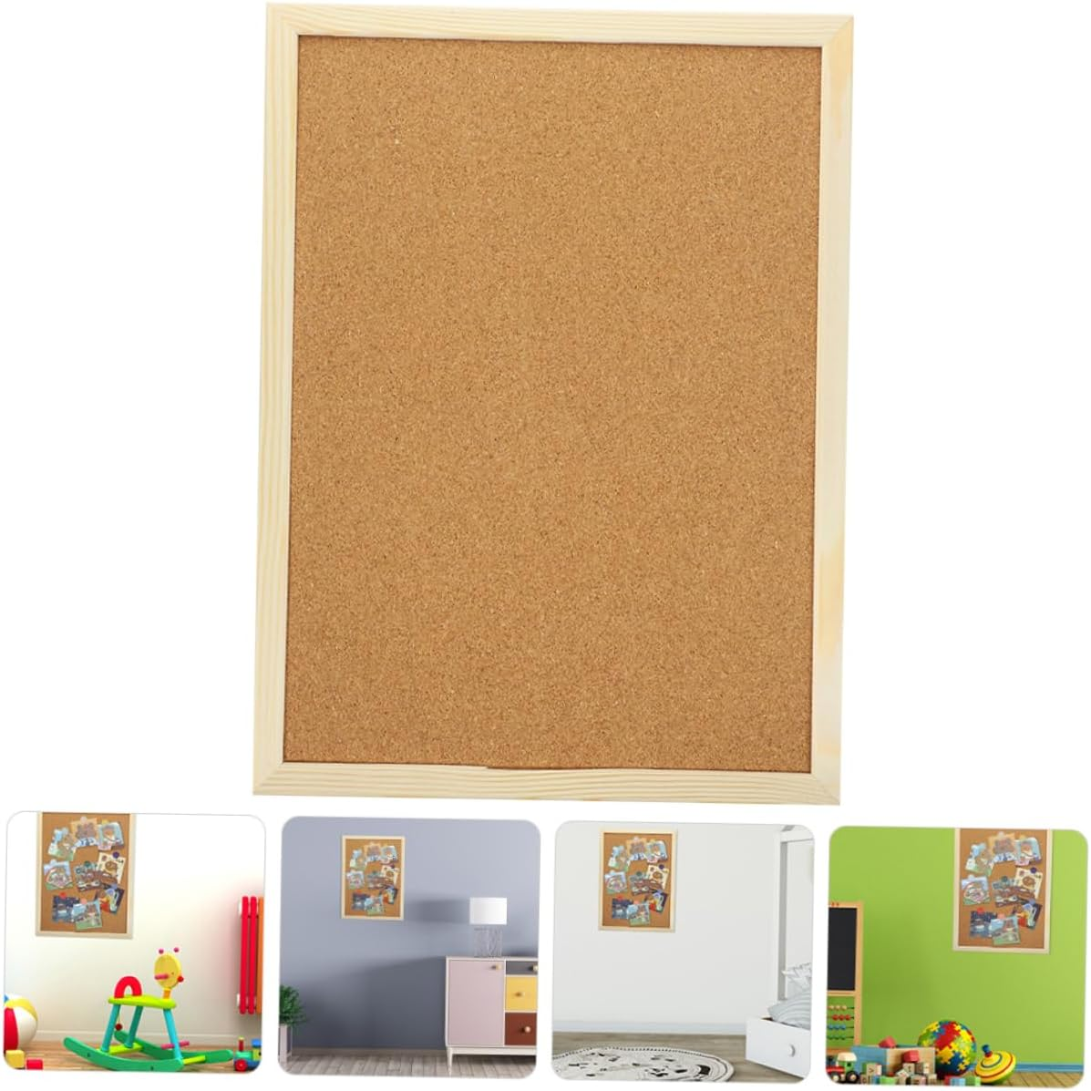 Tofficu Thumbtack Board Cork Board Wall for Household Office Decor Bulletin Memo Message Cork image number 2