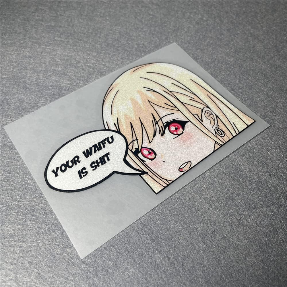 Car Stickers for Cartoon Girl Waifu Darling Marin KITAGAWA Taunt Decal Applique Motor Bicycle Tank Body Decals 130X84Mm image number 1