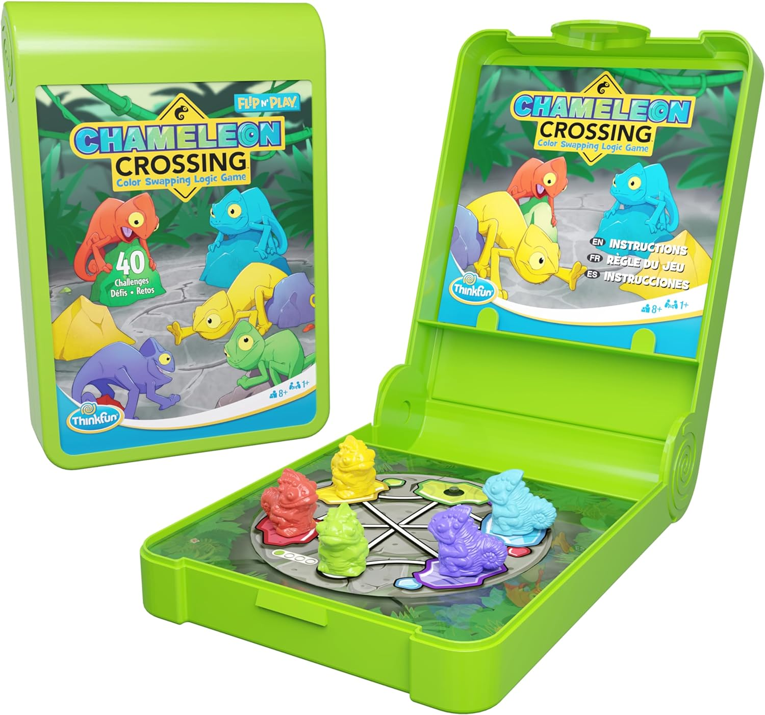 Thinkfun Flip N' Play: Chameleon Crossing Travel Logic Game for Road Trips, Plane Rides, and Vacations image number 3