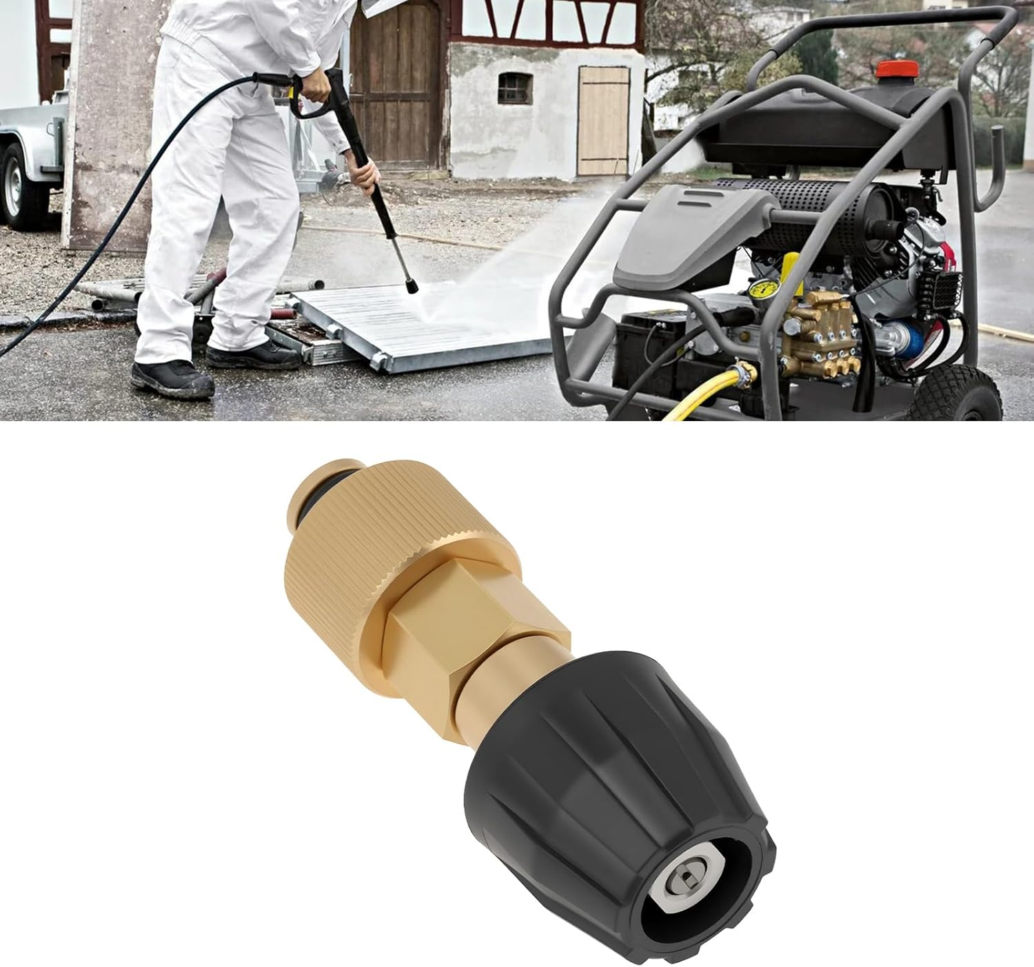 Emagtech High Pressure Cleaner Flat Jet Nozzle 14Mm TR22 Compatible with K&auml;rcher Compatible with Kr&auml;nzle