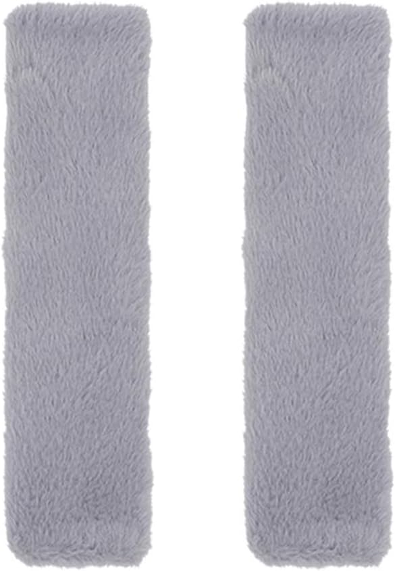 AIMALL 2 PCS Soft Faux Polyester Car Seat Belt Shoulder Pads, Winter Harness Protector Cover, 9.45 X 2.76 Inches, Available in Pink, Black, White, Milk Tea, Grey