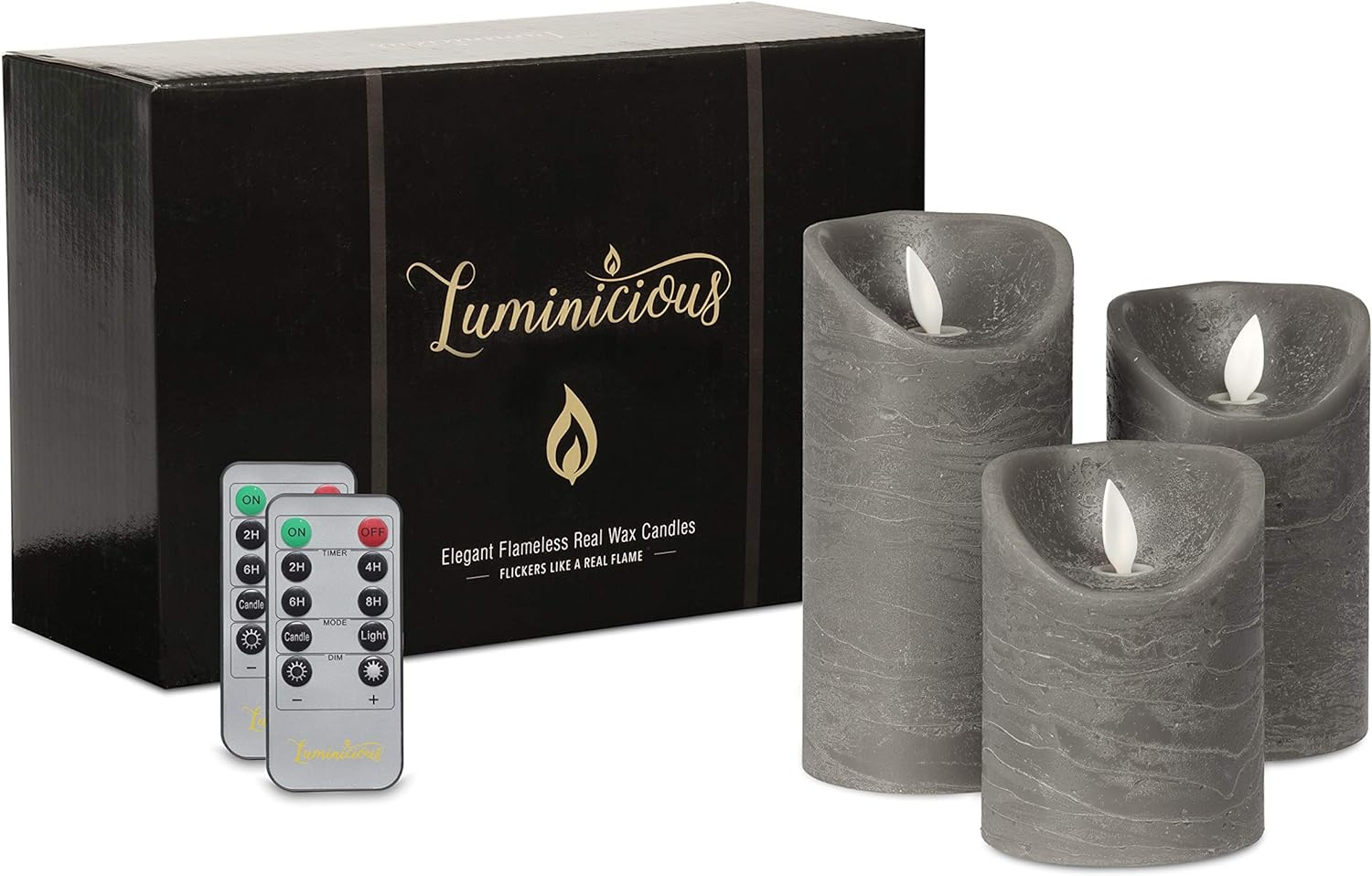Flameless Candles Flickering LED | Battery Operated Electric Pillar Candle | Realistic Moving Flame Flicker with 2 Remote Controls & Timer | Real Wax Tempo Teal | Great Home Decor | Decorative Gift