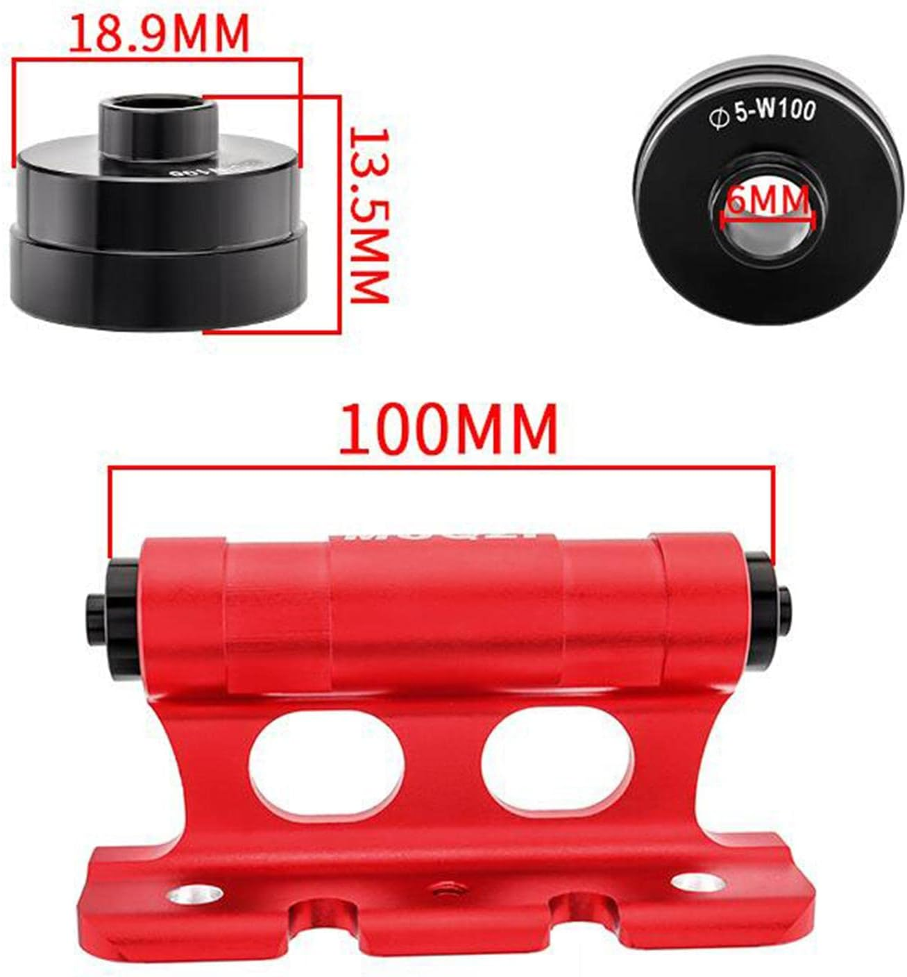 TOOYFUL Bike Fork Mount Car Roof Rack Carrier Quick Release Thru Axle Carrier Parking Rack Bicycle Rear Wheel Rack Installation Mount, Red image number 2
