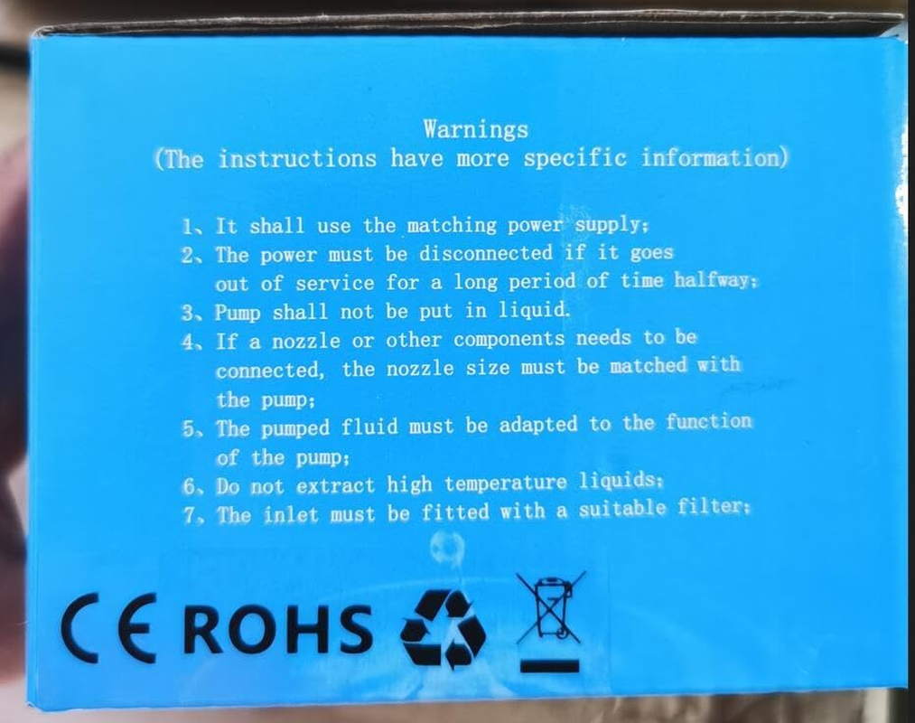 CYBERNOVA DC12 V 131PSI 4-6L/M Fresh Water High Pressure Diaphragm Self Priming Pump Caravan/Boat/Rv/Garden/Vehicle Cleaning/Motorhome (6L/M) image number 2