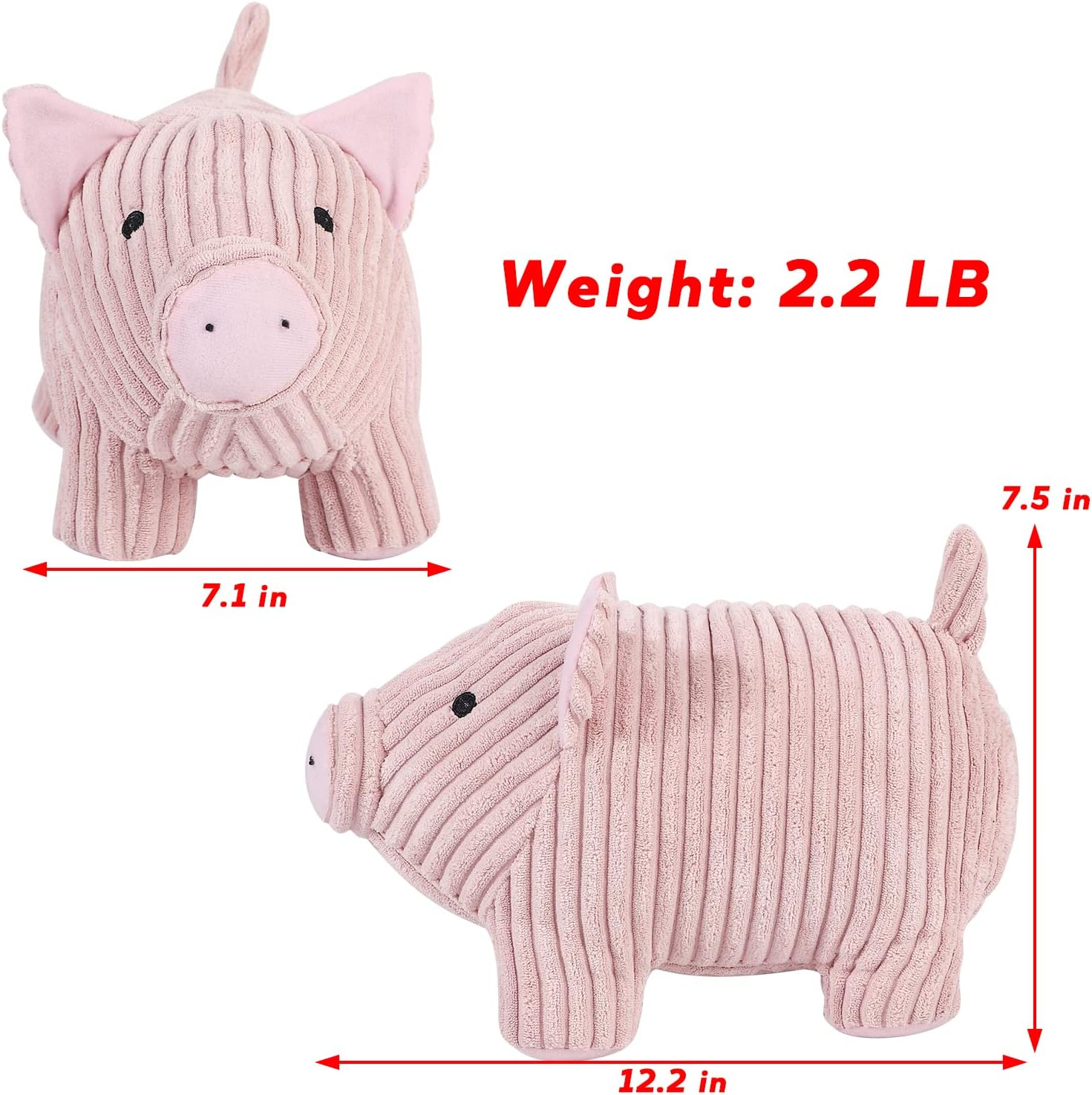 SANFERGE Cute Decorative Door Stopper for Home and Office Floor Door Stops, Fabric Animal Weighted Heavy Wall Protectors, Pink Pig - Giraffe image number 3
