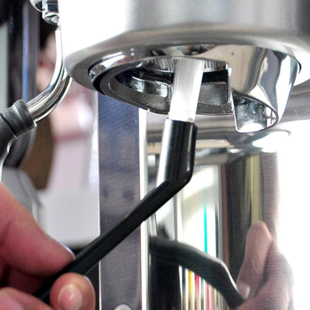 ACKLLR Coffee Grinder Cleaning Brush, Heavy Wood Handle & Natural Bristles Wood Dusting Espresso Brush and Nylon Espresso Machine Brush with Spoon for Bean Grain Barista Pasta Makers Home Kitchen image number 2