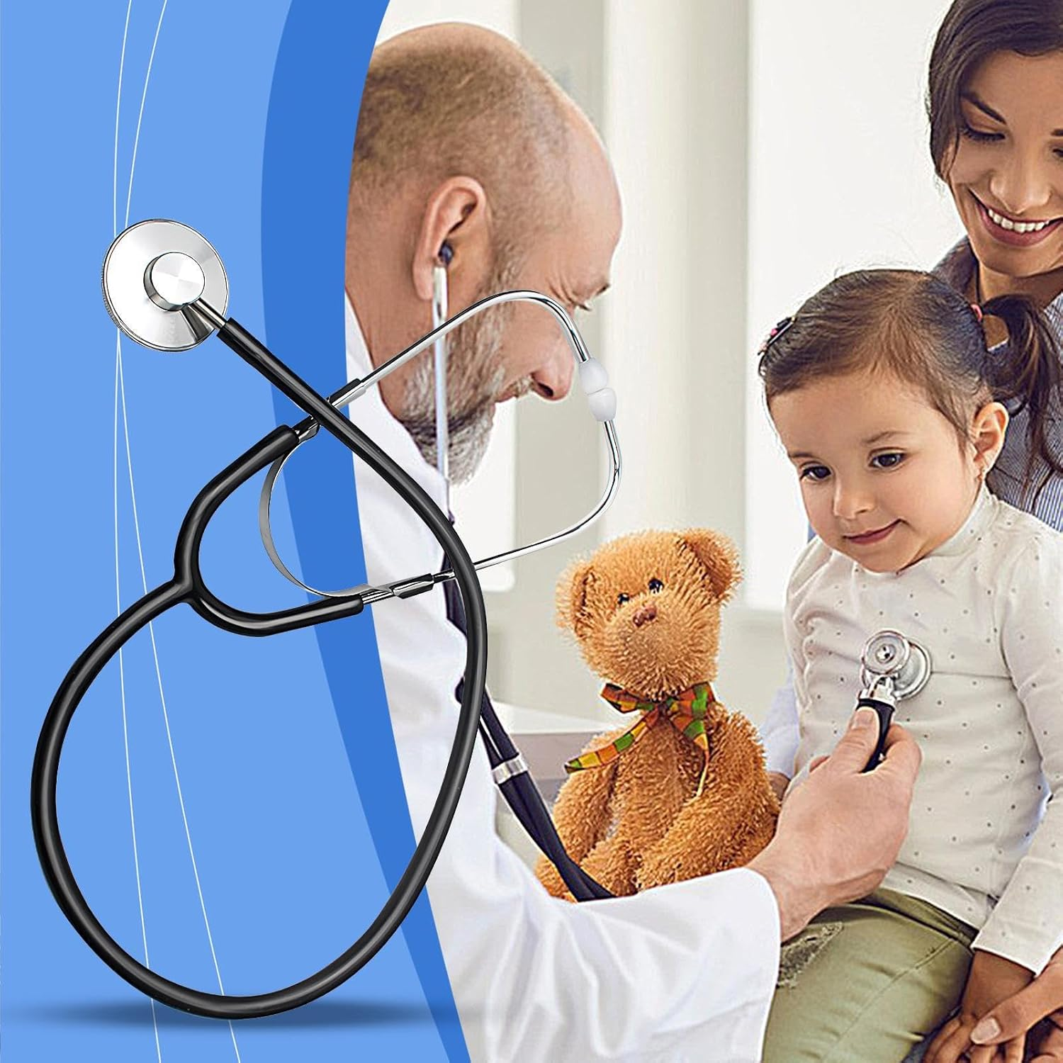 Nurse'S Stethoscope | Stethoscope for Nurse - High-Precision Sound Instruments for Students Adult Doctors Home Health image number 6