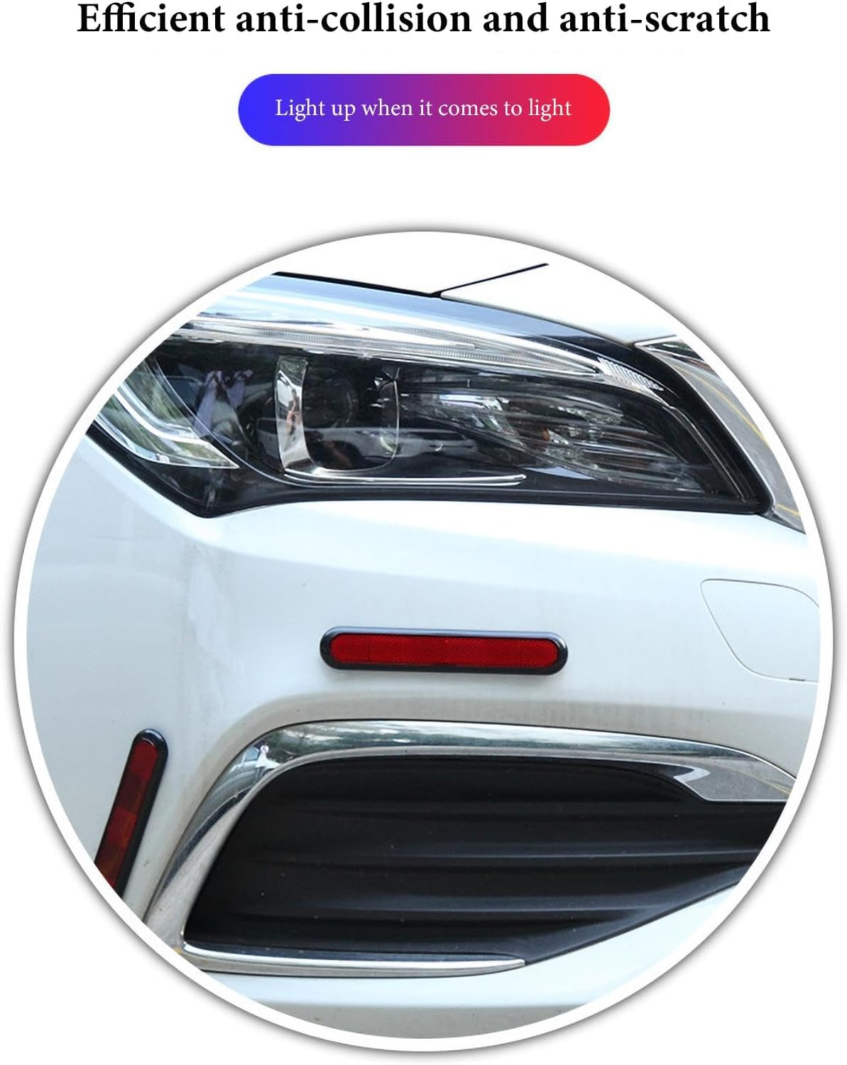 Reflective Stickers for Car,Auto Oval Safety Stickers - Oval Safety Reflector, Reflective Sticker for Trailers, Trucks, High Night Visibility Reflector Tape image number 1