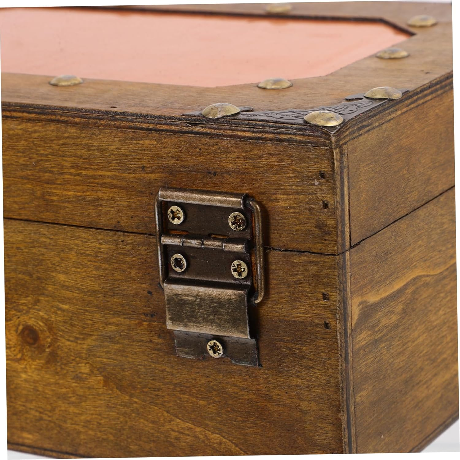 Handmade Vintage Jewelry Storage Box Wooden Card Organizer for Wedding Decor image number 3