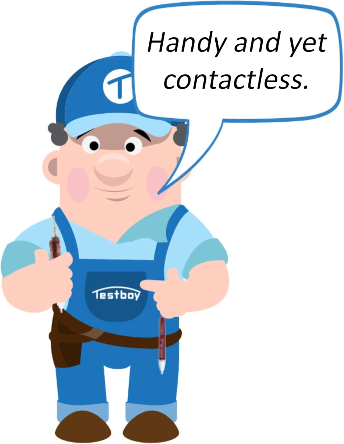 Testboy 150 Non-Contact Voltage Tester 12V AC with Optical Display (Volt Detector, Capacitive Measurement, Includes LED Flashlight, CAT III 1000V, ABS Plastic Housing) Red image number 5