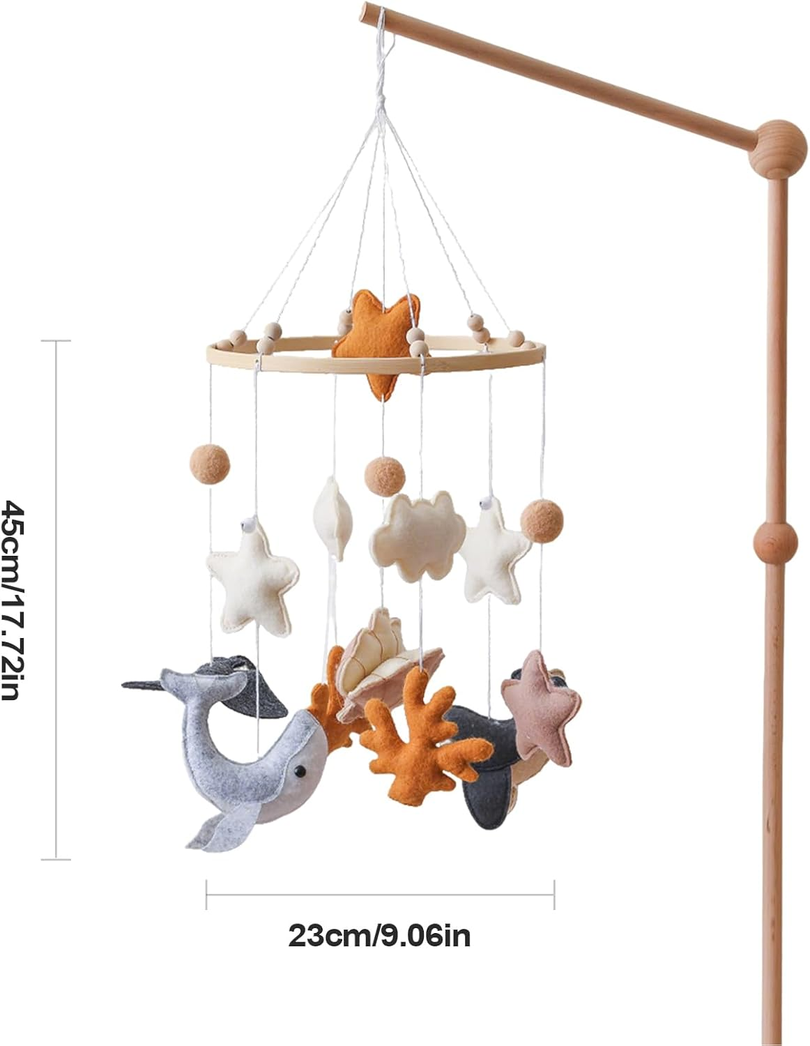 Generic B&eacute;b&eacute; Mobile, Baby Mobile Felt - Cartoons Marine Animal Decoration of Cartoon for Bassette Nursery Beautiful Bell Girls Bedroom Cradle image number 1