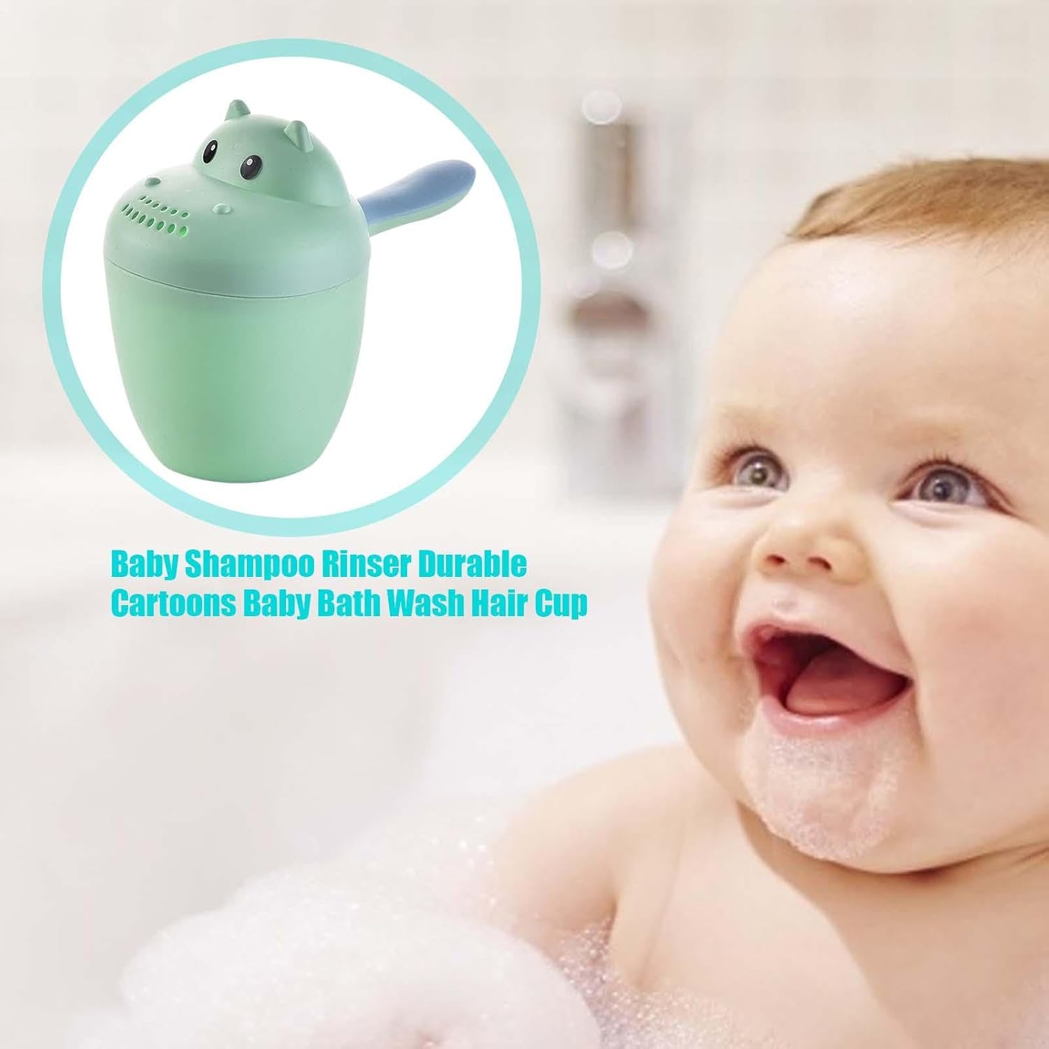 Baby Shampoo Rinser - Hippopotamus Shampoo Rinse Cup for Kids | Baby Rinse Cup Bath Rinser Wash Hair by Protecting Kids Eyes