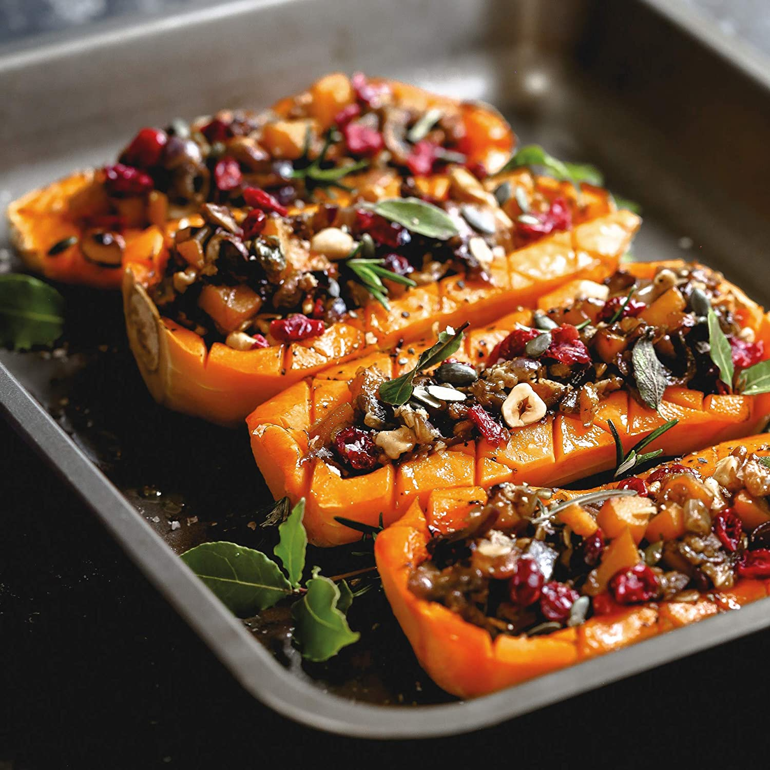 Masterclass KCMCHB2 Deep Roasting Tin, 34 X 26Cm Roaster with PFOA Non Stick, Robust 1Mm Carbon Steel, Grey image number 4