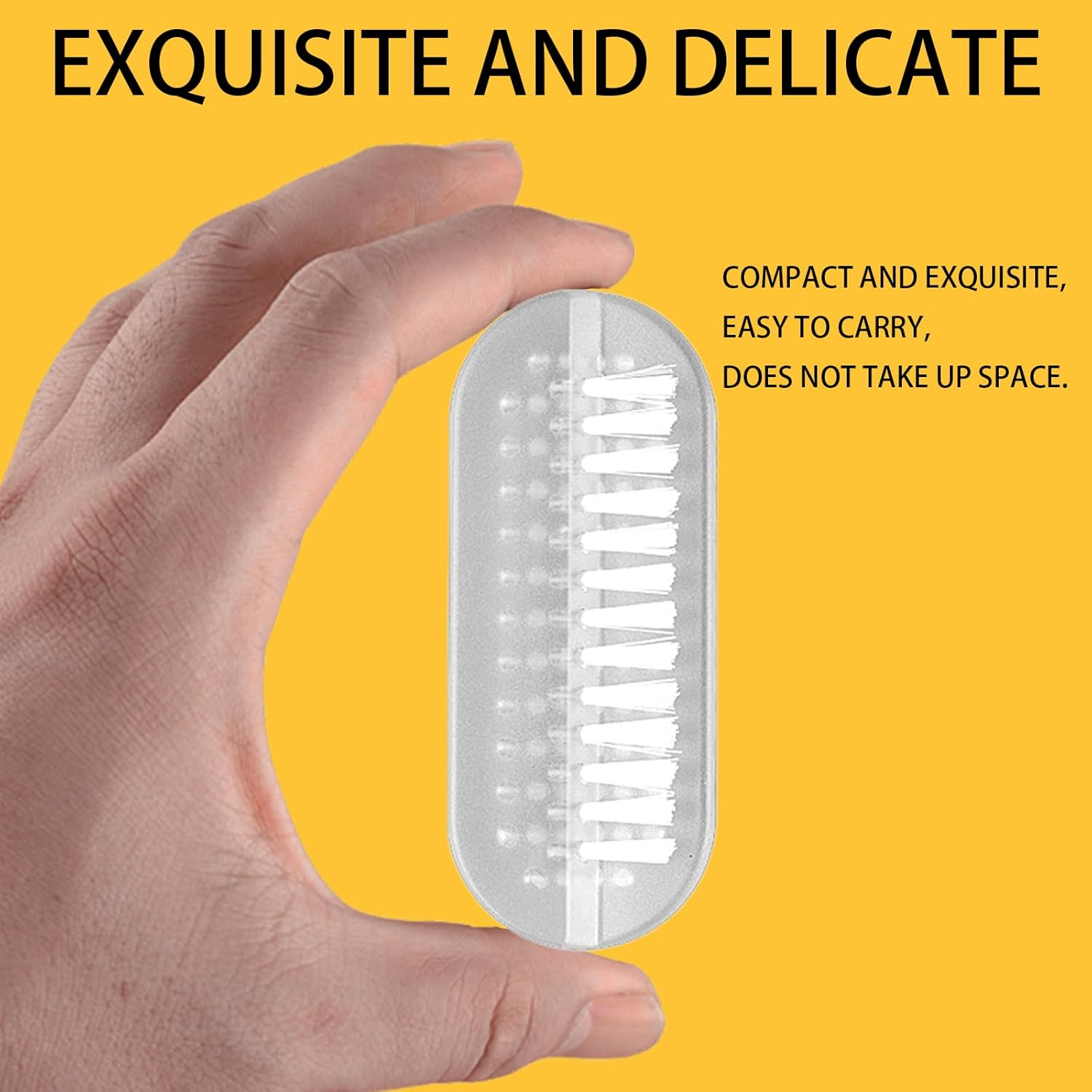 SSKHE Nail Brushes, 5 Pack Double Sided Nail Cleaning Brush for Hands Feet Nails, Portable Nail Scrubbing Brushes with Anti-Slip Handle, Nail Dust Brush for Men Women Kids image number 6