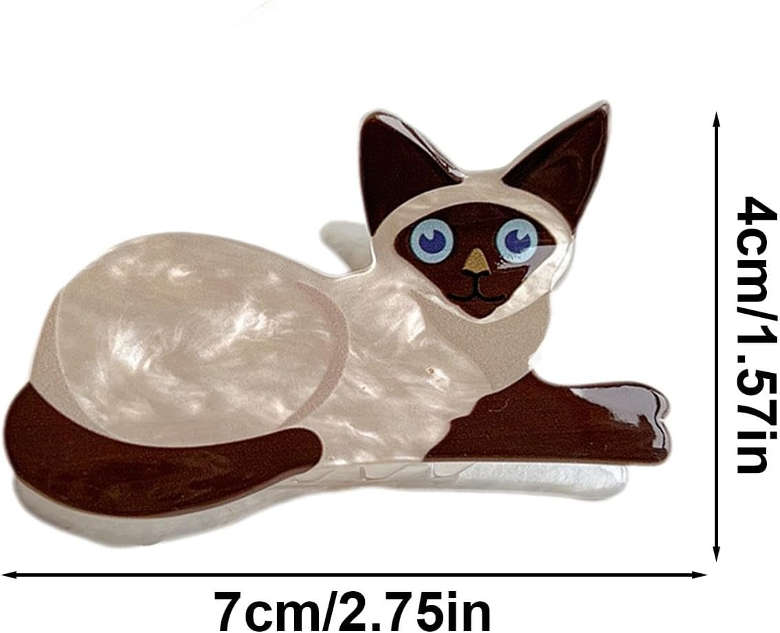 Cute Cat Hair Clip - Cat Hair Jaw Clamp | Adorable Cat Claw Clip | Non Slip Cat Hair Claw Clips | Small Pet Hair Clip | Hair Claw Barrette | Kitten Claw Clip for Short and Long Hair image number 5