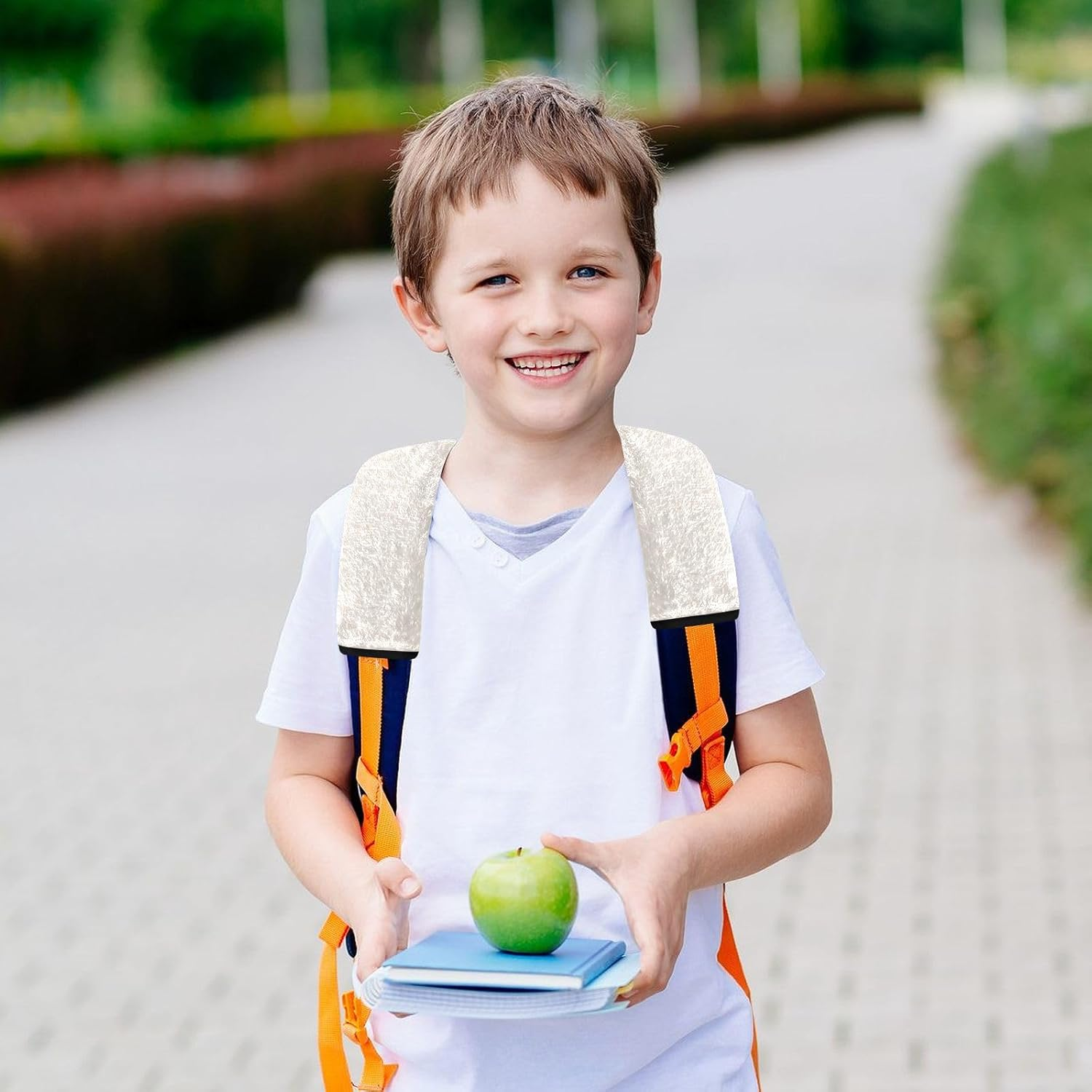 Linen Car Seat Strap Covers Soft Seat Belt Neck Protector, Padded Seat Belt Pad, Seat Belt Cushion for Women image number 5