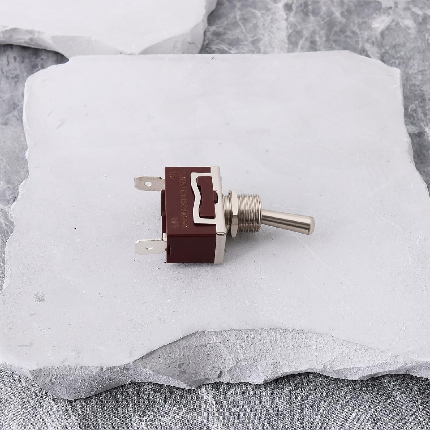 1Set SPST Waterproof Momentary Toggle Switch, (On)-Off-(On) 12V 30A with On/Off Mounting Panel 2 Pin Wired image number 1