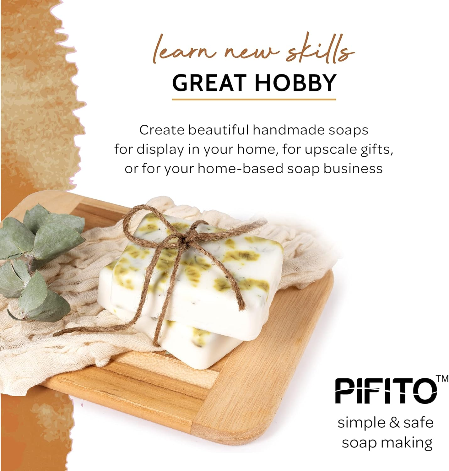 Pifito Premium Shea Butter Melt and Pour Soap Base (5 Lb) - Natural Vegetable Glycerin Base - Excellent Hand Soap Making Supplies image number 1