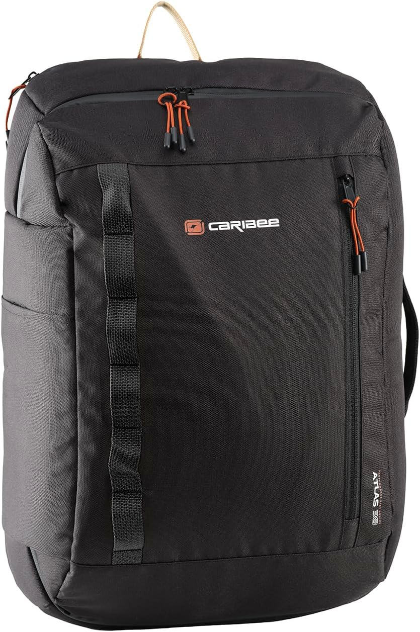 Caribee Atlas RPET Carry-On Backpack, 38 Litre Capacity, Black image number 5
