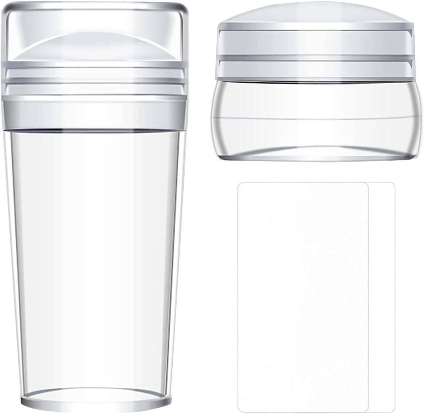 Nail Stamp Set Clear Nail Art Silicone Stamps and Scrapers, Simply Reusable | Perfect DIYS NAGELDESIGN Tools, French Tips Creative Patterns, Professional Stamping Accessories for Women image number 4