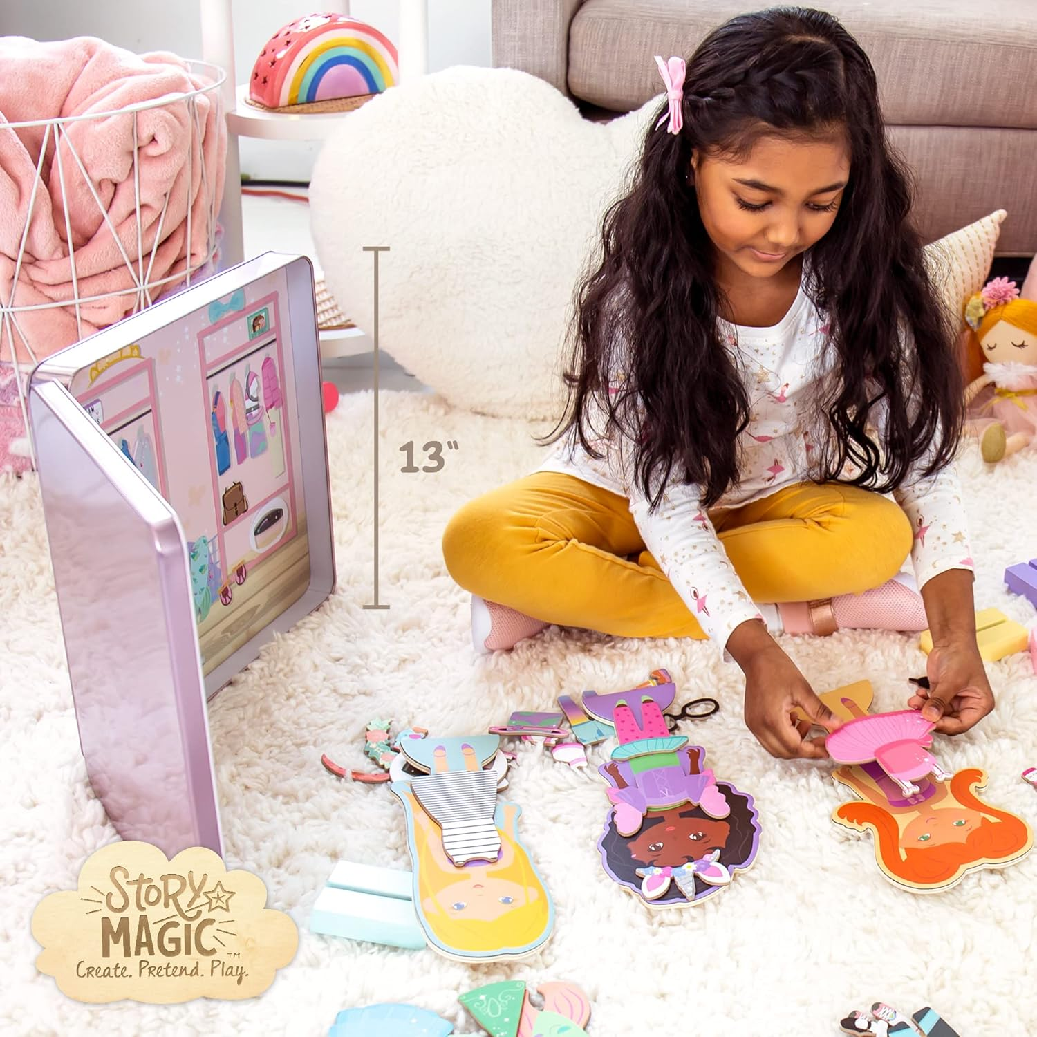 Story Magic 1536378 Wooden Dress up Dolls, Other image number 3