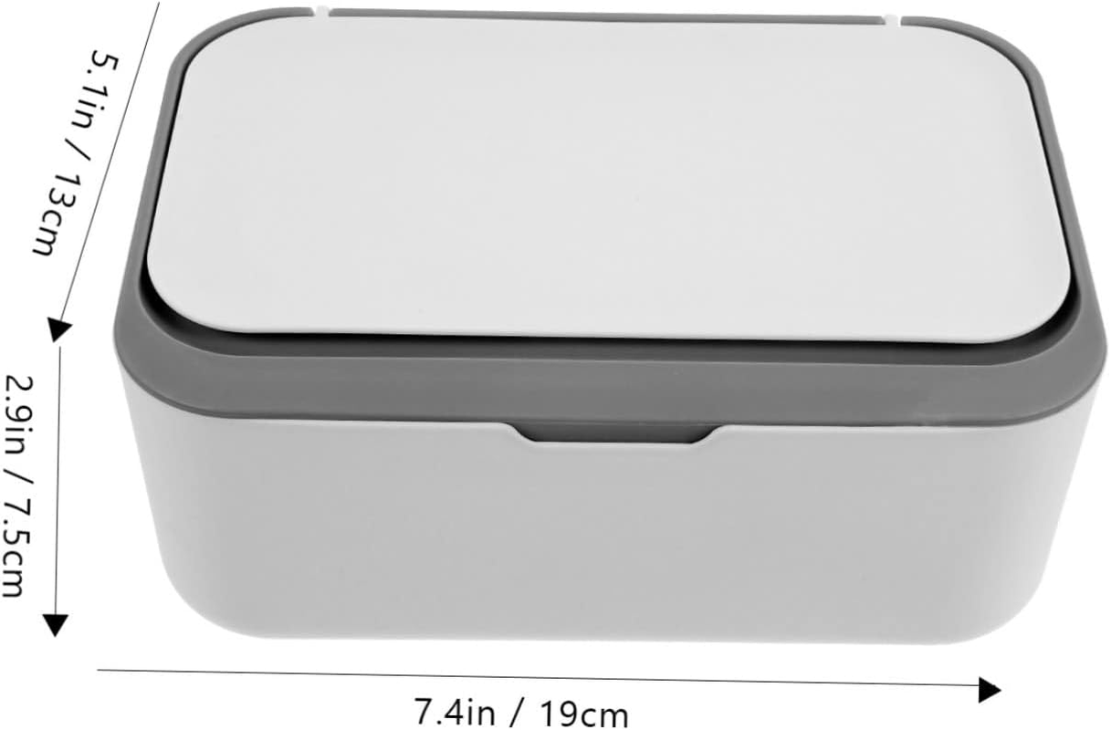 Refillable Wipe Dispenser Box with Dustproof Cover Capacity Portable Wipes Holder for Travel and Home Use Lightweight Compact for Stroller and Table image number 4